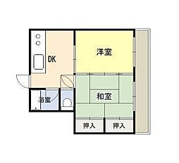 MMイーストビル 2DKの間取図画像