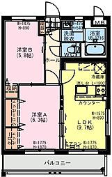 (仮称)都城市南横市町YMマンション 2LDKの間取図画像