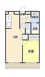 レセーナ 1LDKの間取図画像