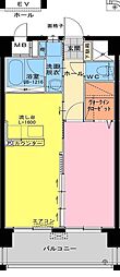RiversCourt 1LDKの間取図画像