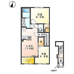 Oriental Court 2LDKの間取図画像