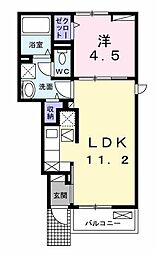 リナセント II 1LDKの間取図画像