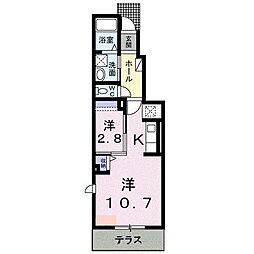 ジラソーレ 1Kの間取図画像
