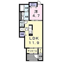 アルバ 1LDKの間取図画像