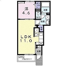 プルミエール 春 I 1LDKの間取図画像