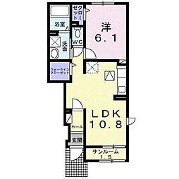 ケーズ VI 1LDKの間取図画像