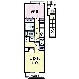 グレイス・コート 1LDKの間取図画像