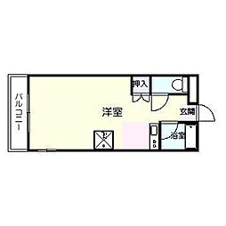 レジデンス11番館 ワンルームの間取図画像