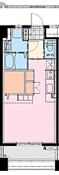 Y'sCourt.EXE ワンルームの間取図画像
