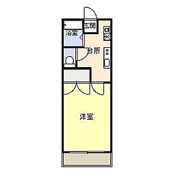 コンフォートヒルズ 1Kの間取図画像