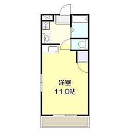 恒久マンションアイリ ワンルームの間取図画像