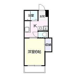 casaFiorita 1Kの間取図画像