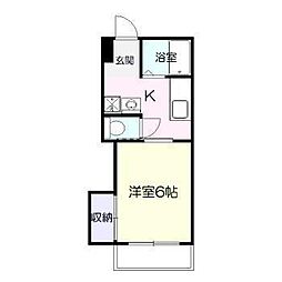 casaFiorita 1Kの間取図画像