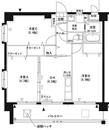 ドルチェヴィータ 3DKの間取図画像