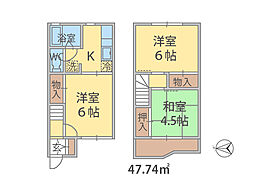 つくばエクスプレス 南流山駅 徒歩15分の賃貸アパート 1階3Kの間取り