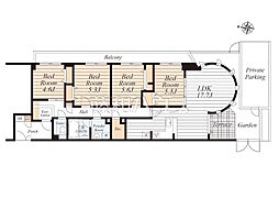 ラヴィドール杉並上井草 4LDKの間取図画像