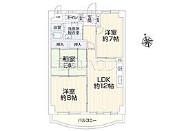 クレールボア 3LDKの間取図画像