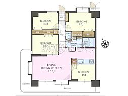 シャルマンコーポ第3朝霞 4LDKの間取図画像