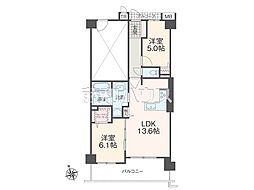 セルテシティオ世田谷烏山 2LDKの間取図画像