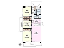 コープ野村府中武蔵野台3号棟 3LDKの間取図画像