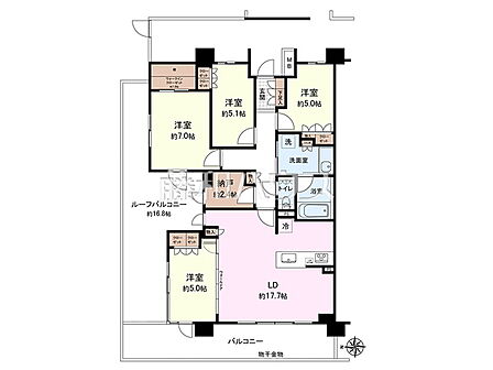 4LDK 間取り