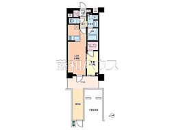 リビオレゾンTHURSDAY調布 1LDKの間取図画像