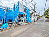 外観：接道状況および現場風景　【日野市旭が丘1丁目】