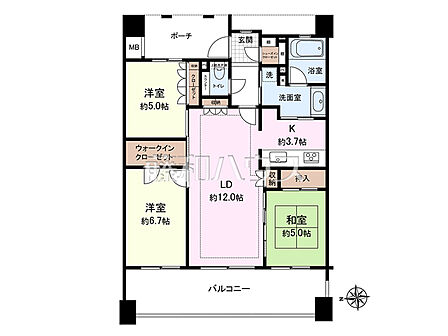 間取図 【アデニウム府中武蔵野台】