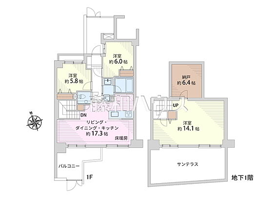 間取図　【ルヴ...