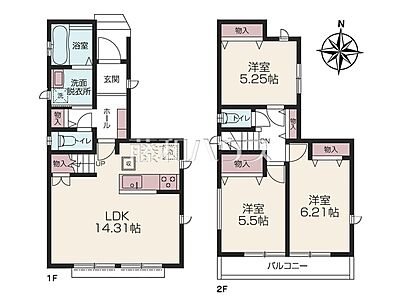 間取り：間取図　【所沢市榎町】