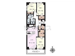 中銀三鷹マンシォン 3LDKの間取図画像