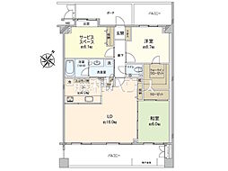 プリムローズ百草園 2SLDKの間取図画像