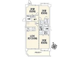 ライオンズマンション小手指第2 3LDKの間取図画像