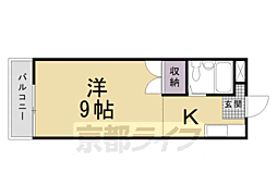 サンリット西川 2階ワンルームの間取り
