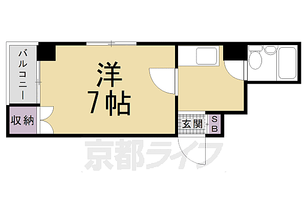 Ｋ－ｈｏｕｓｅ深草 301｜京都府京都市伏見区深草川久保町(賃貸マンション1K・3階・19.58㎡)の写真 その2