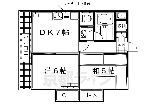 レスポワール丹波橋 306｜京都府京都市伏見区指物町(賃貸マンション2DK・3階・42.12㎡)の写真 その2