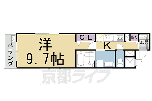 京都府京都市南区吉祥院東前田町(賃貸アパート1K・3階・31.21㎡)の写真 その2