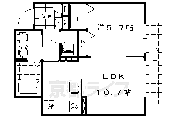 シャーメゾンＭｉｓｈａ 203｜京都府京都市山科区勧修寺平田町(賃貸マンション1LDK・2階・41.23㎡)の写真 その2