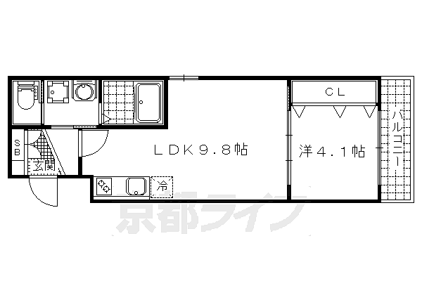 Ａｐｐａｒｔａｍｅｎｔｏ薬大前 208｜京都府京都市山科区御陵大津畑町(賃貸マンション1LDK・2階・33.44㎡)の写真 その2