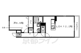 京都府城陽市富野乾垣内（賃貸アパート1LDK・2階・46.25㎡） その2