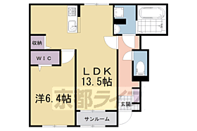 京都府八幡市八幡山田（賃貸アパート1LDK・1階・50.87㎡） その1