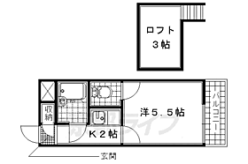 京都府八幡市八幡馬場（賃貸アパート1K・1階・21.66㎡） その2