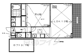 カーサアルドーレII 203 ｜ 京都府京都市伏見区深草大亀谷東久宝寺町（賃貸アパート1LDK・2階・45.88㎡） その2