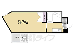 山科ＳＱＵＡＲＥ 3階1Kの間取り