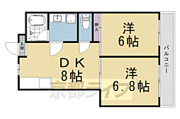 近鉄京都線 東寺駅 徒歩7分の賃貸マンション 3階2LDKの間取り