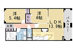 パインフィールド洛東 3階2LDKの間取り