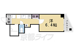 JR東海道・山陽本線 西大路駅 徒歩7分の賃貸マンション 6階1Kの間取り