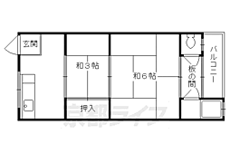 森山マンション 2階2Kの間取り