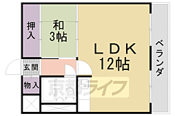 ヴィラ大成 4階1LDKの間取り