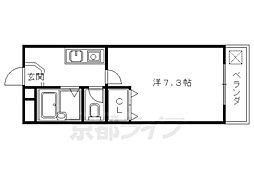 JR東海道・山陽本線 桂川駅 徒歩3分の賃貸マンション 3階1Kの間取り